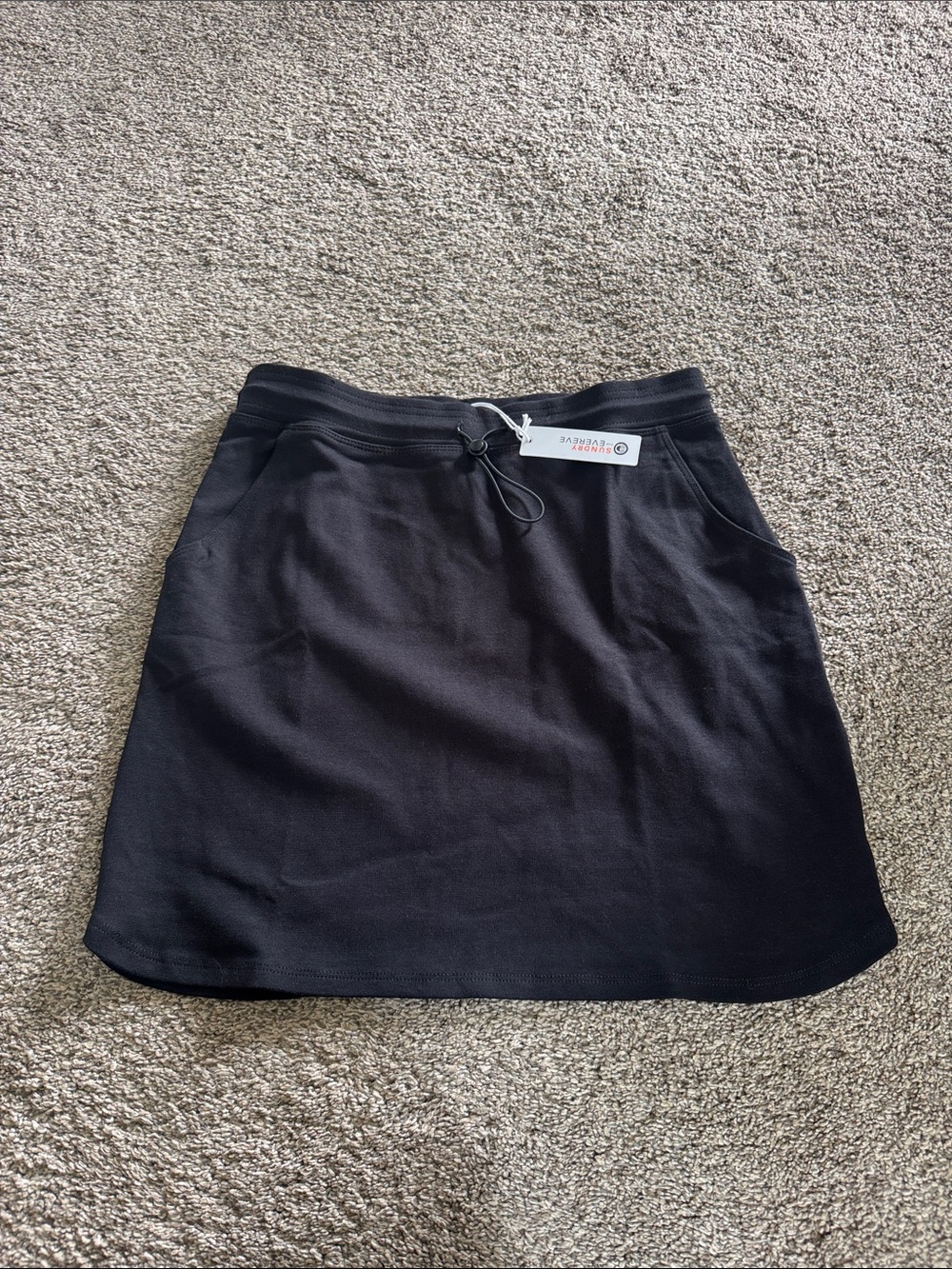 Sundry Evereve Black Women's Size 2 Skirt with Drawstring Waist Front Pocket